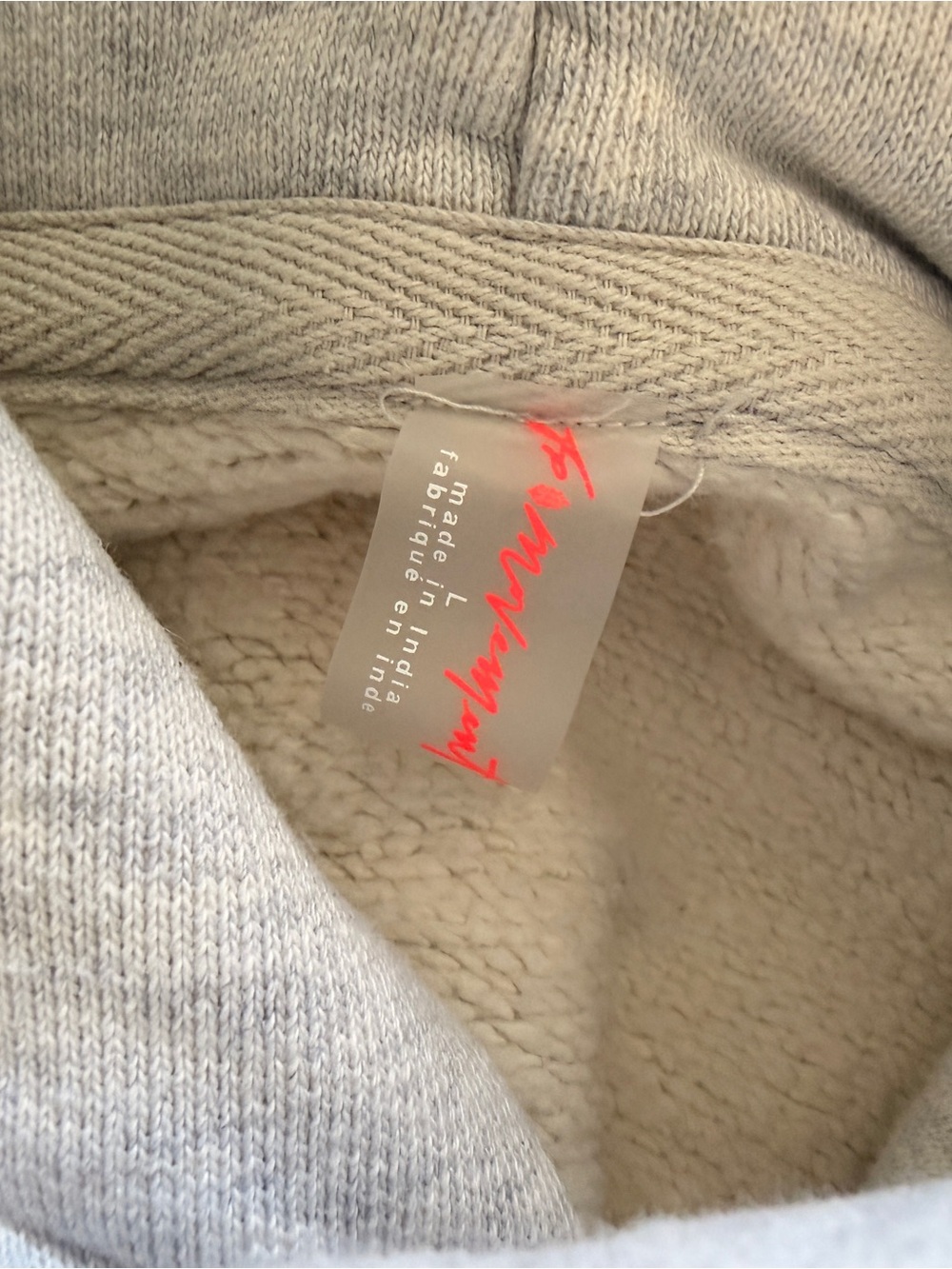 FP Movement A Cut Above Light Gray Pullover Hoodie 100% Cotton Large - Picture 3 of 4